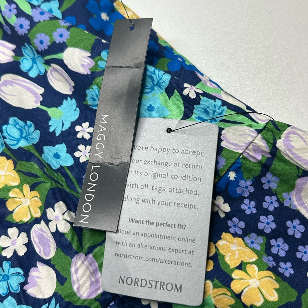 Maggy London‎ NWT Floral Dress Size 18 Sleeveless Pockets Romantic Feminine - Picture 7 of 15